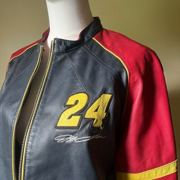 Vintage Wilsons Leather x Chase Authentics Jeff Gordon NASCAR Jacket #24 XL - Picture 3 of 11